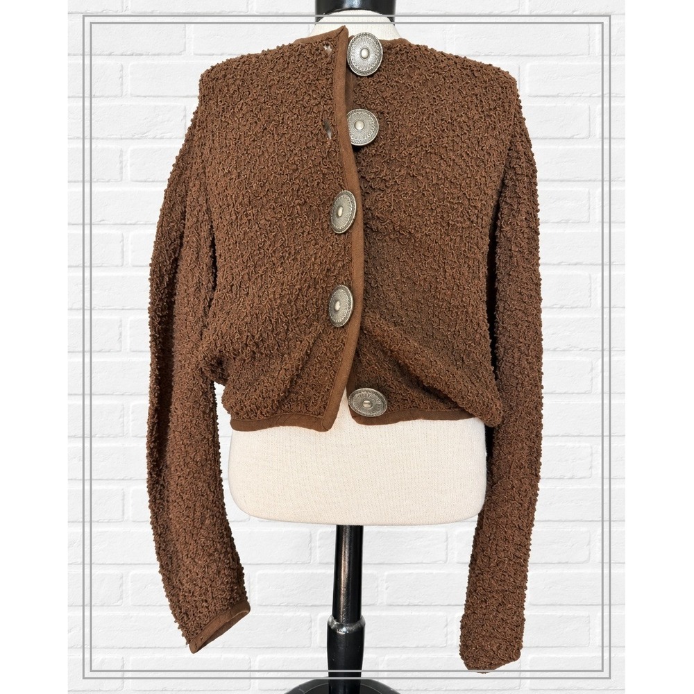 Vintage Double D Ranchwear Brown Concho Button Western Jacket Womens M